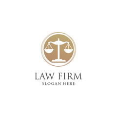 Lawyer logo vector with creative unique idea