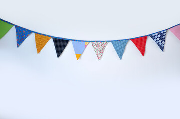 bandeiras coloridas para festa de são joão, celebração festa junina, festa julina, arraiá no...