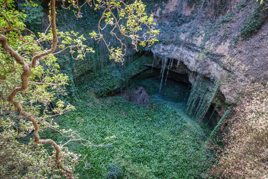 Top view of famous Aines sima in Grisel