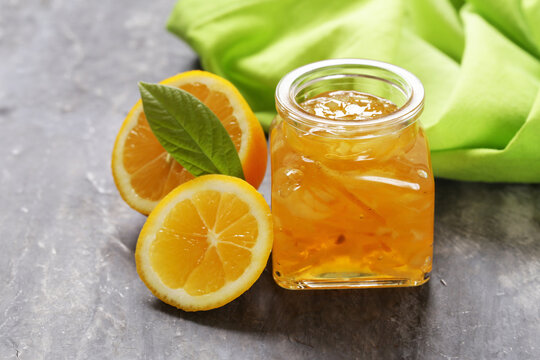 Natural Lemon Jam With Zest, Homemade Canned Food