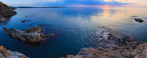 Morning sea coast summer panorama (Bulgaria).