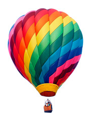 Fototapeta premium Hot air balloon on transparent background. Isolated Hot air balloon. Aerostat png file clip art clipart
