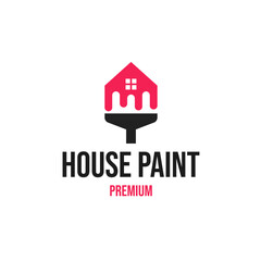 House Paint Logo Design Concept Vector Illustration Symbol Icon