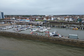 Fototapeta na wymiar aerial view of bridlington marina