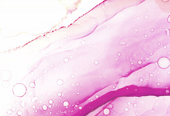 Różowe pastelowe tło abstrakcja.  ( Alkohol ink painting fluid ) Oryginalne ręcznie malowane.