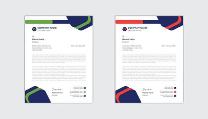 Minimal and clean business letterhead design template .
