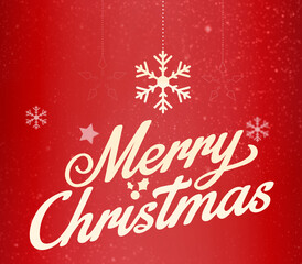 Fototapeta na wymiar Merry Christmas gold glittering lettering design