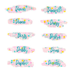 girl names that start with letter D, Dawn, Danielle, Diana, Daisy, Doris, Debra, Debby, Demi,...