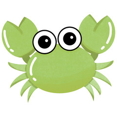 funny green monster crab