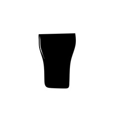 Black silhouette water glasses mugs vector illustration