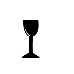 Black silhouette water glasses mugs vector illustration