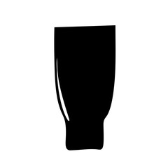 Black silhouette water glasses mugs vector illustration