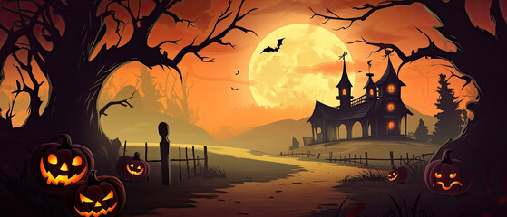 halloween banner,Ai generativ
