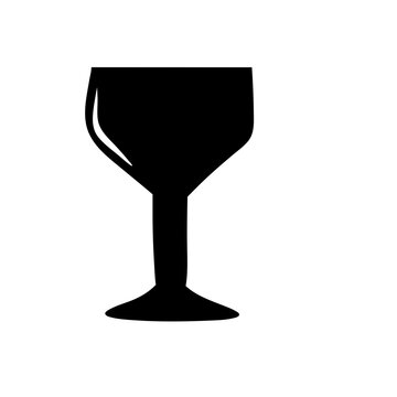 recommend clip art: Black silhouette water glasses mugs vector illustration