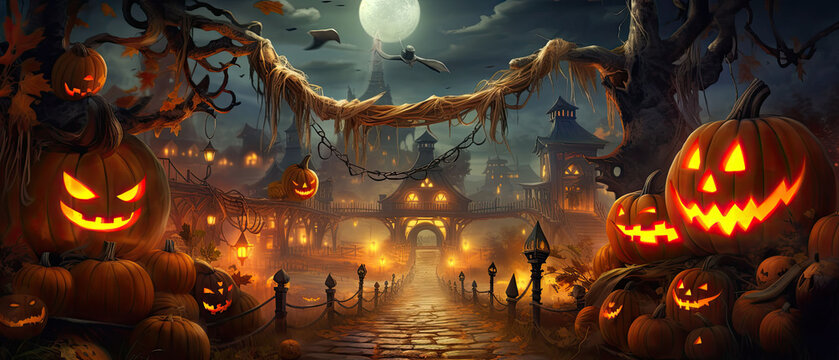 halloween banner,Ai generativ