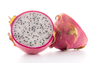 Pitaya or Dragon Fruit isolated on white background.
