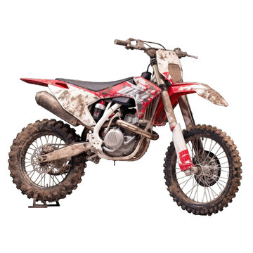  A Dirt Bike On A Clean White Background