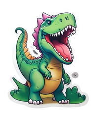 sticker dinosur on a transparent background (PNG)