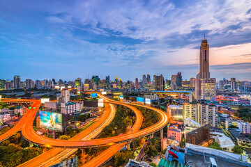 Bangkok, Thailand skyline from Ratchathewi District.