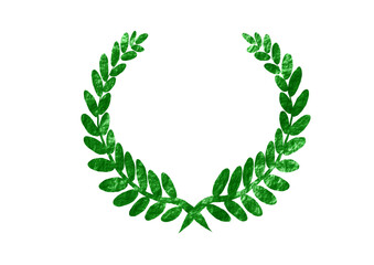stilisierter lorbeerkranz mit marmorierten blättern als symbol für die auszeichnung eines siegers 