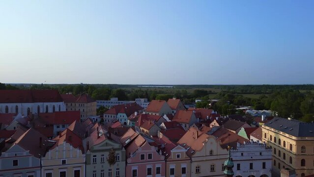 town Trebon Wittingau Bohemia czech republic Wonderful aerial view flight drone