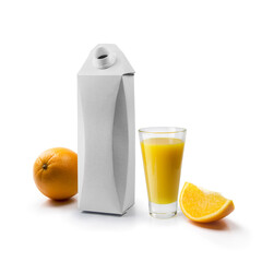 template for the design of packaging for juice