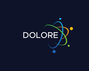 Vector modern abstract element atomic molecule logo design template illustration