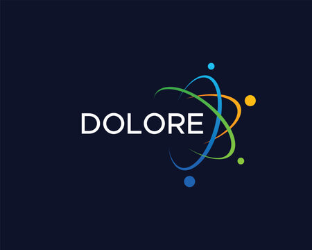 Vector modern abstract element atomic molecule logo design template illustration