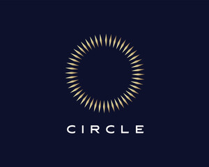 Vector luxury abstract circle letter O logo design template illustration
