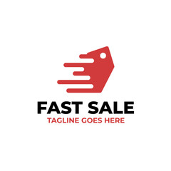 Fototapeta na wymiar Fast Sale Logo Design Concept Vector Illustration Symbol Icon