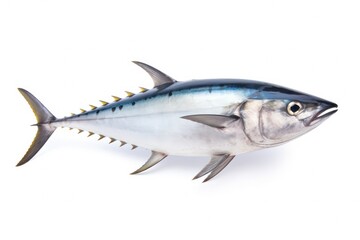 fresh bonito fish isolated on white background, created by Generative AI