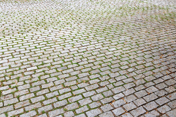 traditional cobble stone pavement