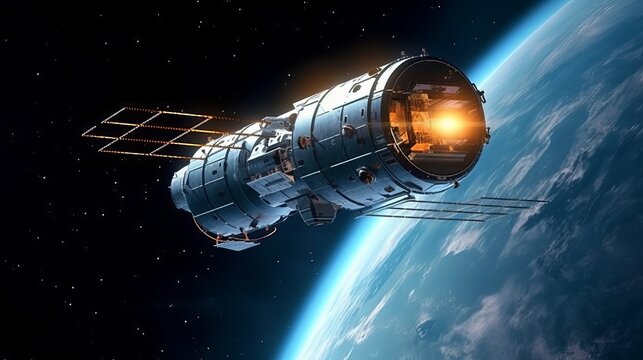 Hubble space telescope, a powerful observatory in orbit. AI generated