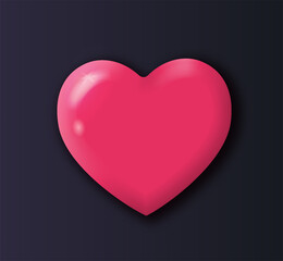 3D game heart icon concept