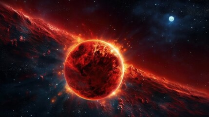 A red giant, a stage in the life cycle of a star. AI generated