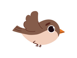 Forest brown bird vector concept