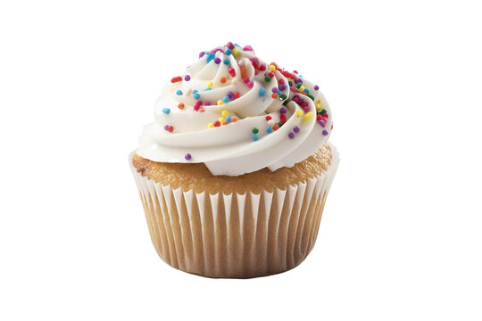 Cupcake isolated on white background
