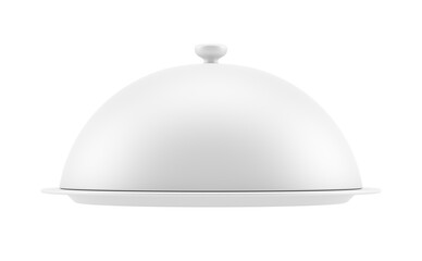 Closed cloche, isolated on white background. 3D illustration