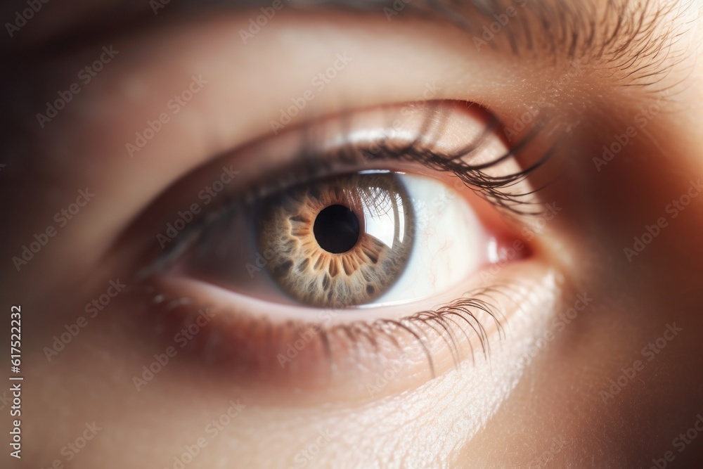 Poster close up of a female eye, digital intrigue: a captivating close-up photograph of a white hacking sym