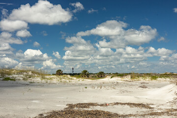 sand dunes at Anastasia island in Florida