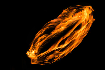Flame ring on black