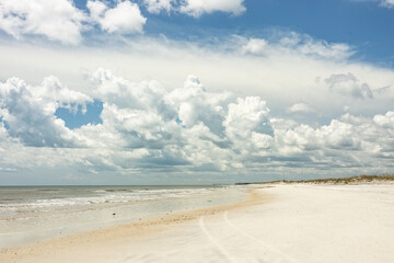 Fototapeta na wymiar Anastasia beach near Saint Augustine in Florida