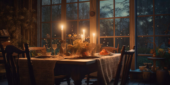 Candle light dinner