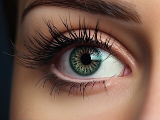 A woman's eye make-up close-up.