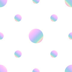 Rainbow marble bubble seamless pattern vector illustration. Unicorn colour theme decoration background.