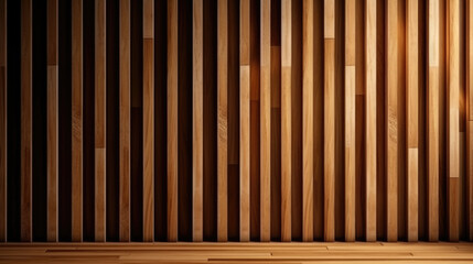 Wooden slats. Natural wood lath line arrange pattern texture background.