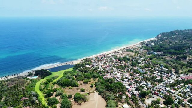 Beach Landscape in San Pancho, Nayarit. Mexico