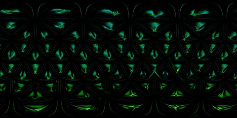 3D Illustration; CGI modeling; HDRI; 360º view panoramic, green laser light emitting diode