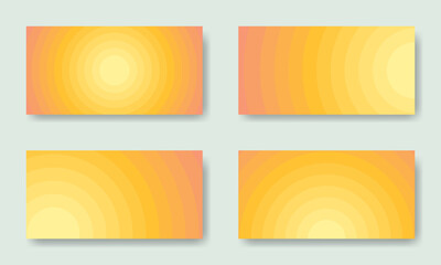 Layout from Abstract sunshine geometric backgrounds.Yellow to white gradient of curved stripes. Summer template