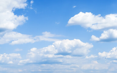 Naklejka na ściany i meble clear blue sky with clouds background